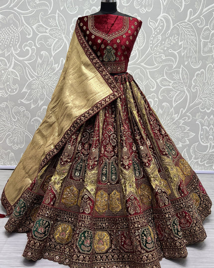 Beige Heavy Designer Lehenga Choli Set