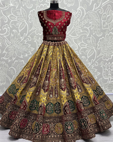 Yellow Heavy Designer Lehenga Choli Set