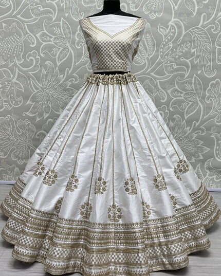 White Silk Heavy Designer Lehenga Choli Set