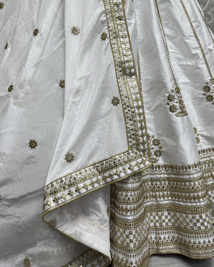 White Silk Heavy Designer Lehenga Choli Set