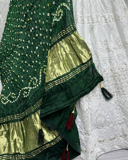 White Georgette Heavy Designer Lehenga Choli Set