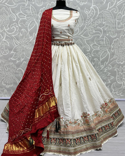 White Silk Heavy Designer Lehenga Choli Set