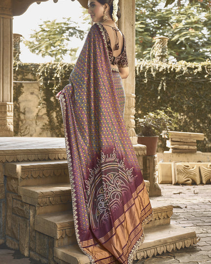 Multicolor Gajji Silk Designer Saree for Wedding