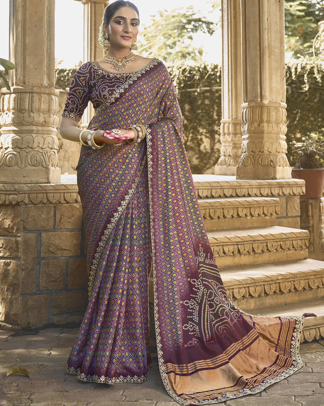 Multicolor Gajji Silk Designer Saree for Wedding
