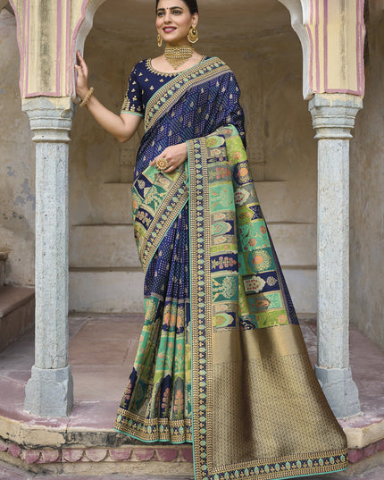 Multicolor Pure Dola Viscose Designer Saree
