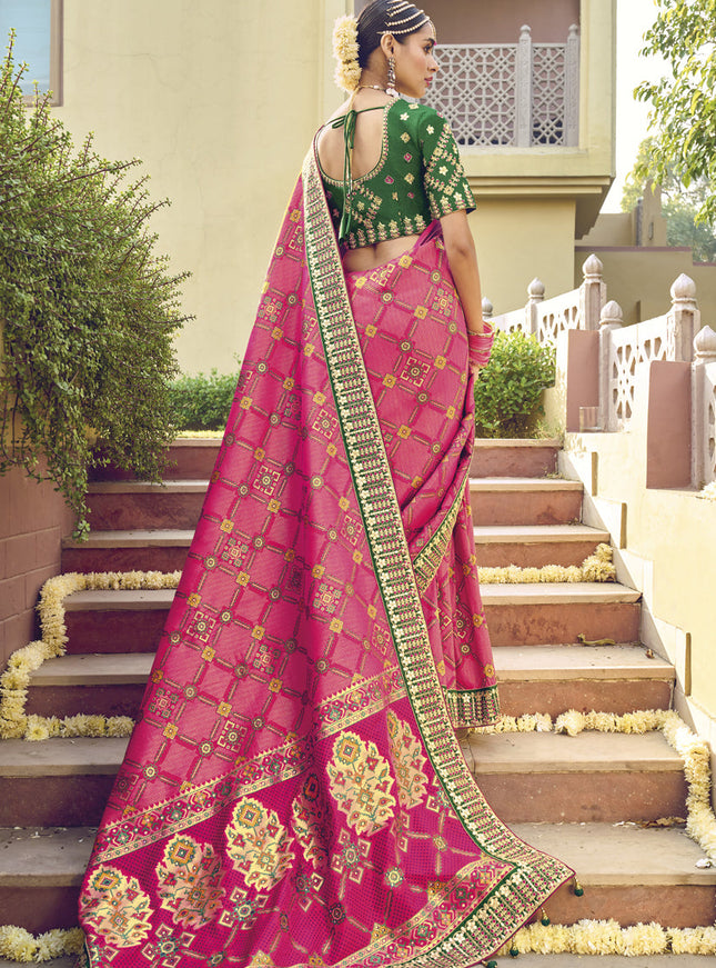 Gajari Pure Patola Silk Saree with Blouse