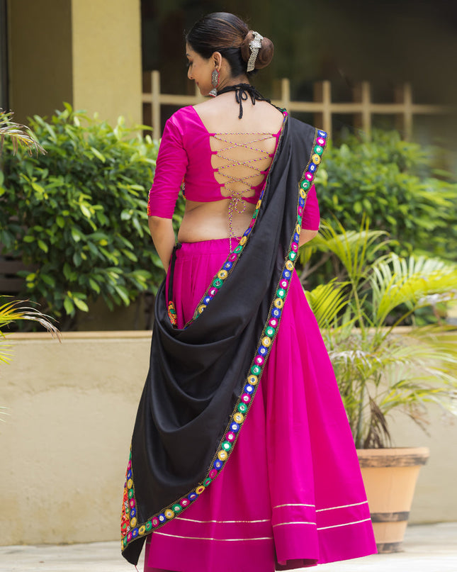 Rani Pink Pure Cotton Navratri Special Chaniya Choli