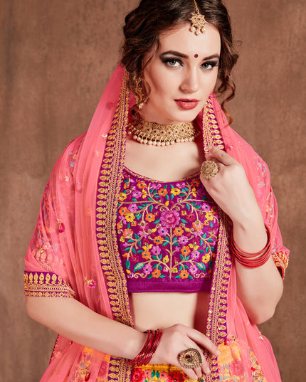 Sweet Yellow Mulberry Silk Wedding Lehenga Choli