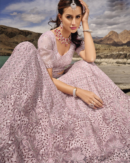 Mauve Heavy Designer Lehenga Choli Set