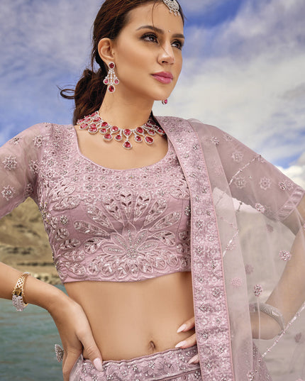 Mauve Heavy Designer Lehenga Choli Set