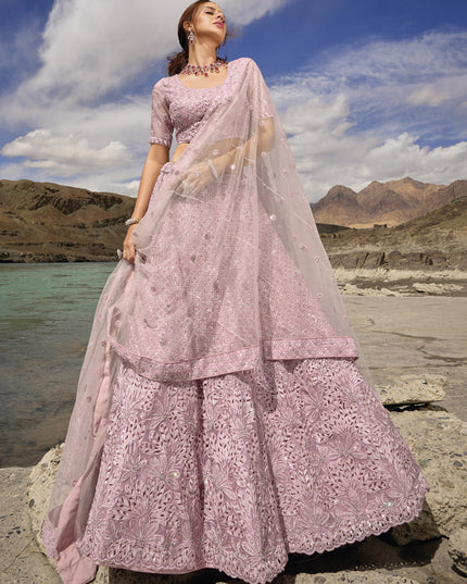 Mauve Heavy Designer Lehenga Choli Set