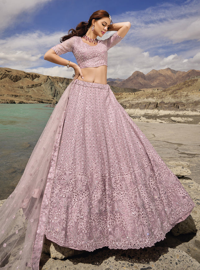 Mauve Heavy Designer Lehenga Choli Set