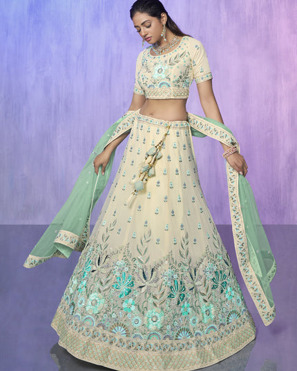 White Heavy Designer Lehenga Choli Set