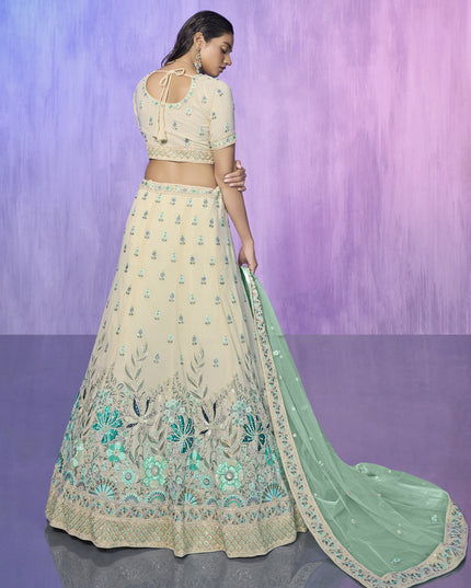 White Heavy Designer Lehenga Choli Set