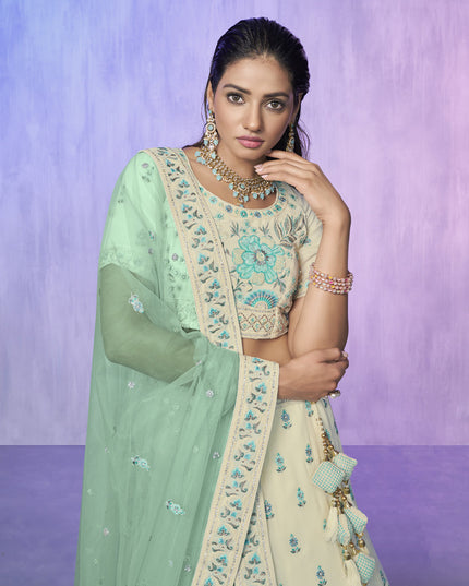 White Heavy Designer Lehenga Choli Set