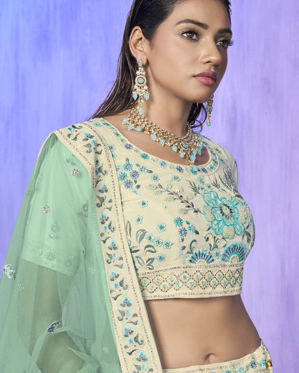 White Heavy Designer Lehenga Choli Set