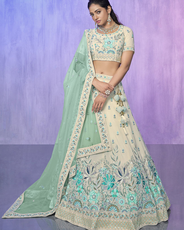 White Heavy Designer Lehenga Choli Set