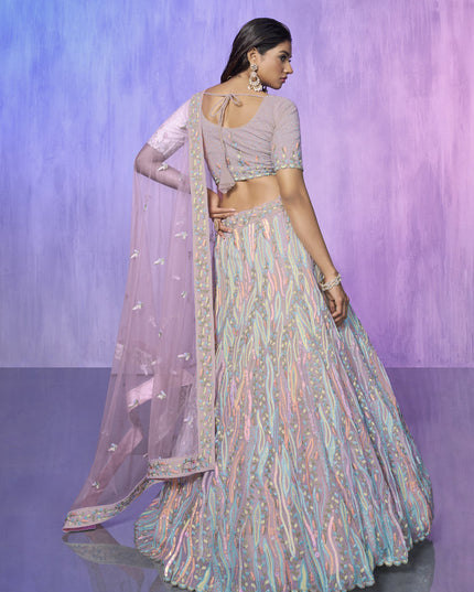 Lavender Heavy Designer Lehenga Choli Set