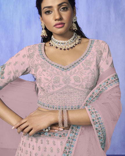 Blush Pink Heavy Designer Lehenga Choli Set