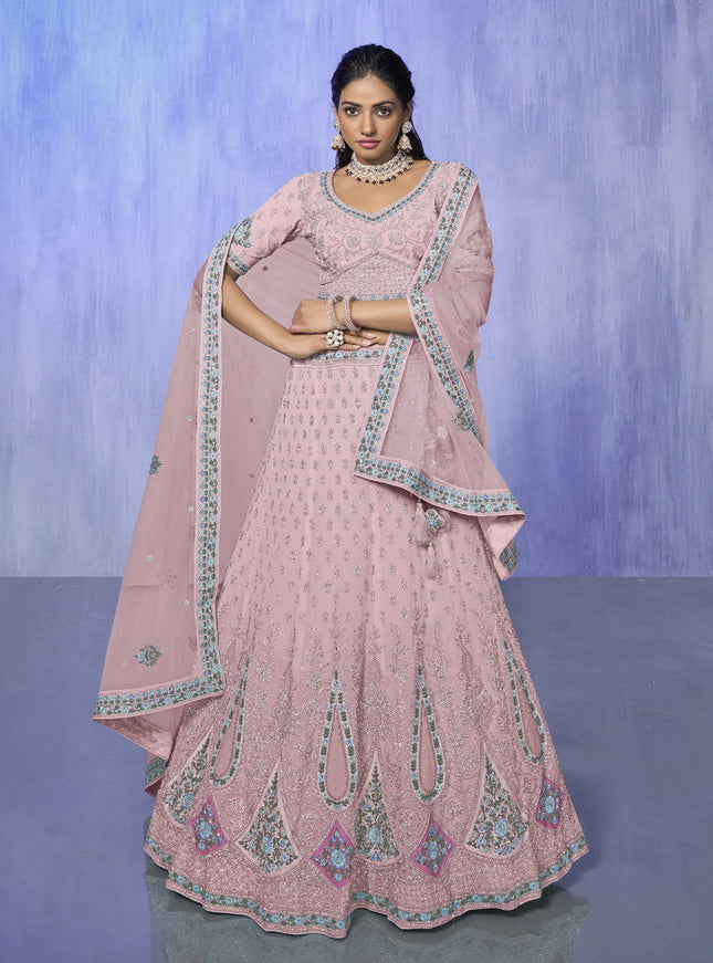 Blush Pink Heavy Designer Lehenga Choli Set