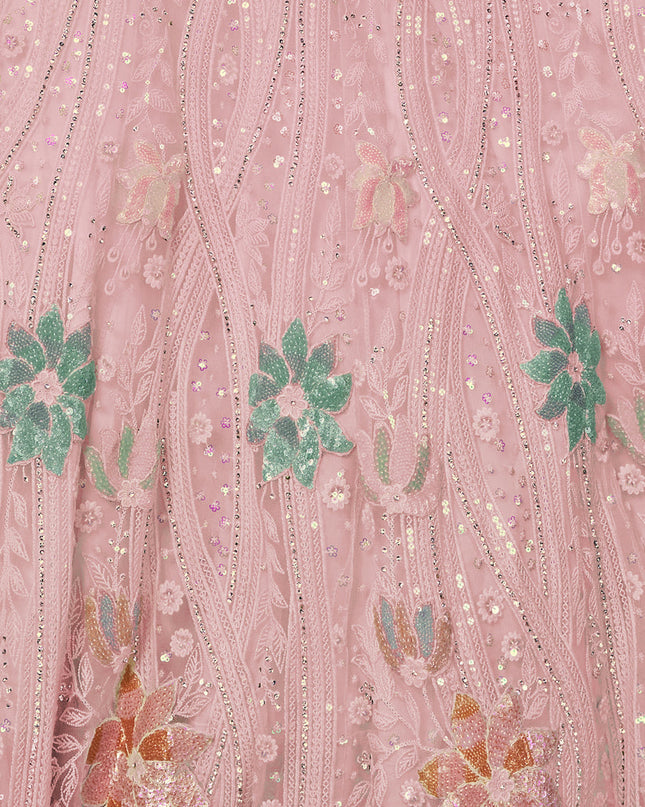 Peach Heavy Designer Lehenga Choli Set