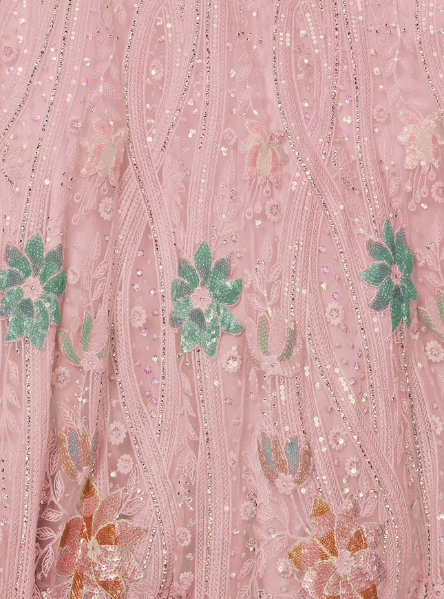 Peach Heavy Designer Lehenga Choli Set