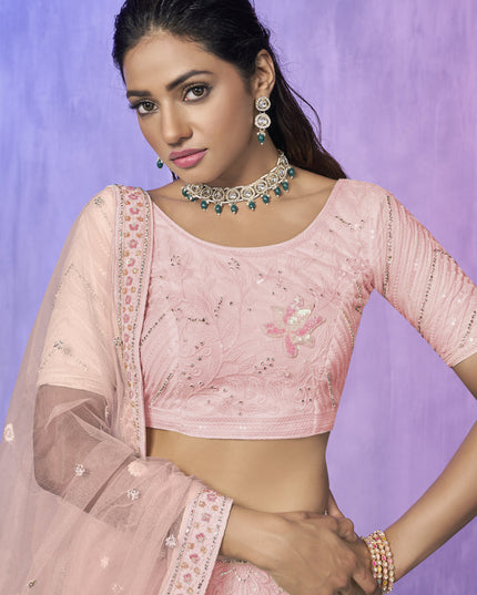 Peach Heavy Designer Lehenga Choli Set