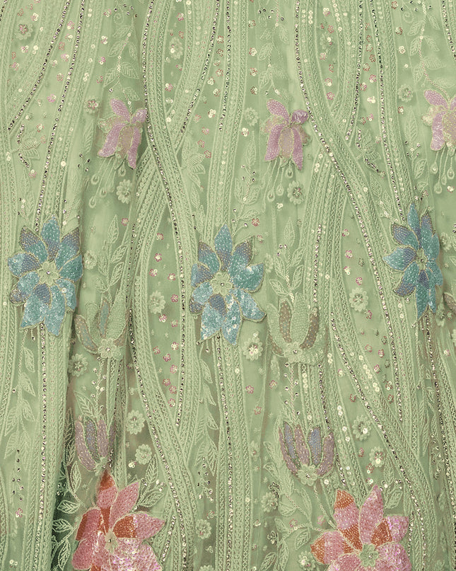 Sea Green Heavy Designer Lehenga Choli Set