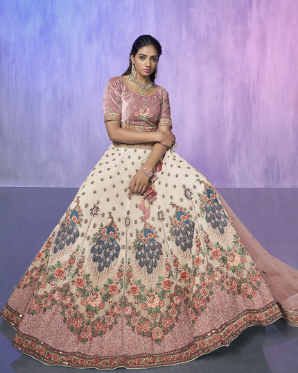 White Heavy Designer Lehenga Choli Set
