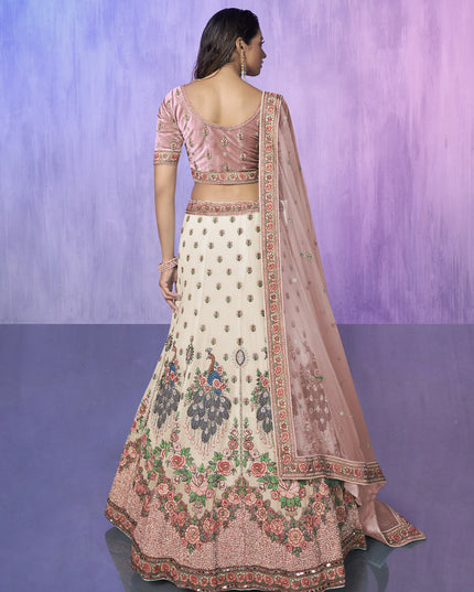 White Heavy Designer Lehenga Choli Set