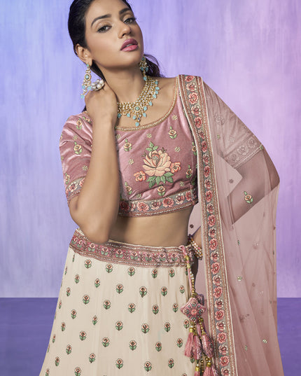 White Heavy Designer Lehenga Choli Set