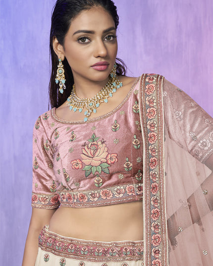 White Heavy Designer Lehenga Choli Set