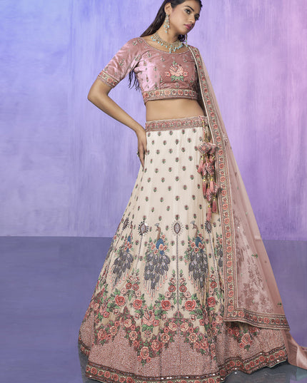 White Heavy Designer Lehenga Choli Set