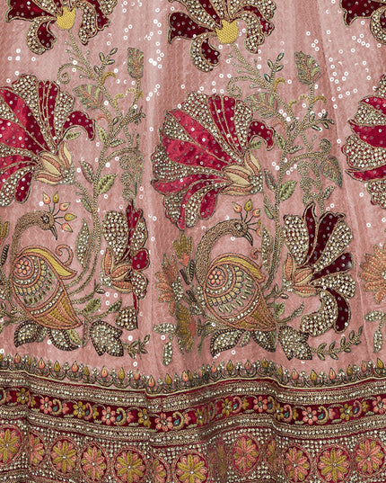 Peach Heavy Designer Lehenga Choli Set