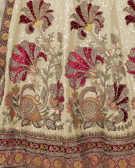 White Heavy Designer Lehenga Choli Set