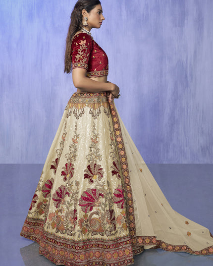White Heavy Designer Lehenga Choli Set
