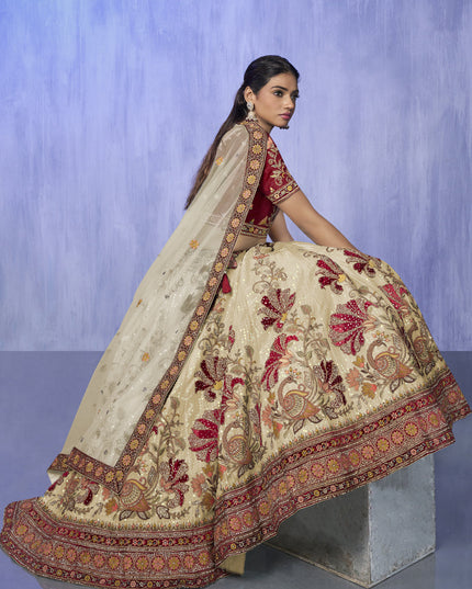 White Heavy Designer Lehenga Choli Set