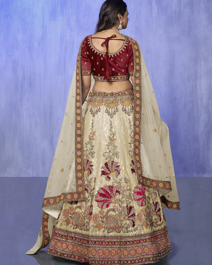 White Heavy Designer Lehenga Choli Set