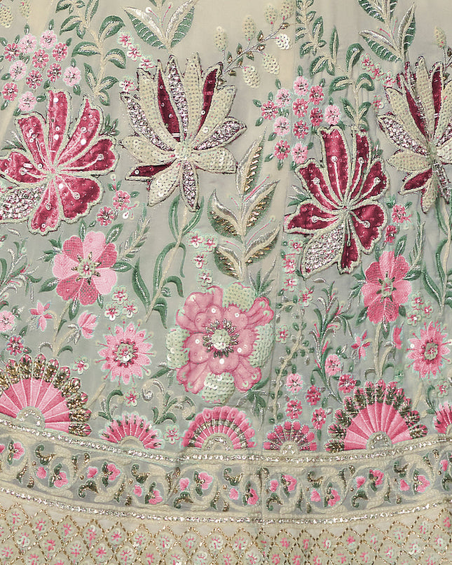 White Heavy Designer Lehenga Choli Set