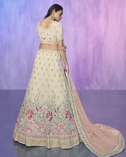 White Heavy Designer Lehenga Choli Set