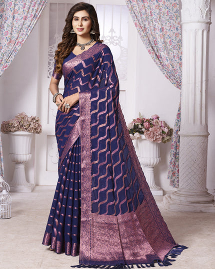 Blue Georgette Designer Saree