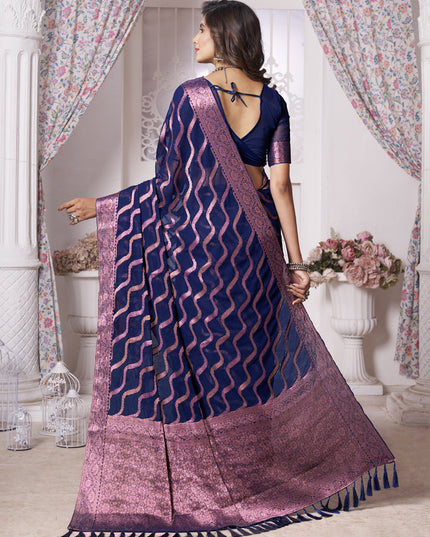Blue Georgette Designer Saree