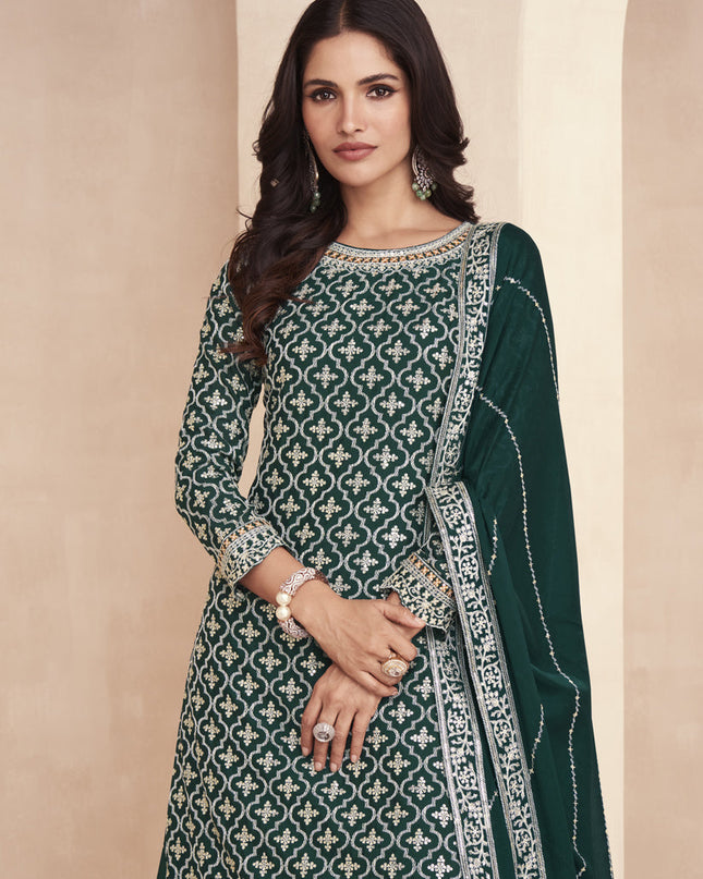 Green Heavy Designer Lehenga Kameez Suit