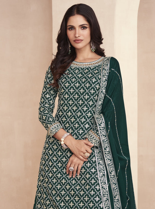 Green Heavy Designer Lehenga Kameez Suit