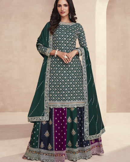 Green Heavy Designer Lehenga Kameez Suit