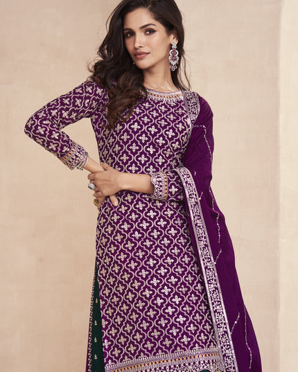 Wine Heavy Designer Lehenga Kameez Suit