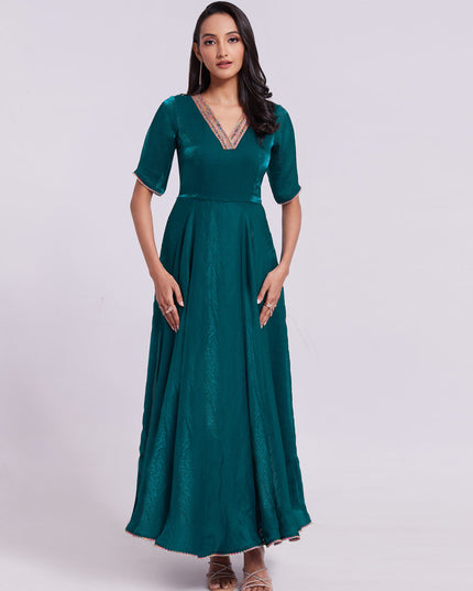 Morpich Pure Organza Gown for Party Wear