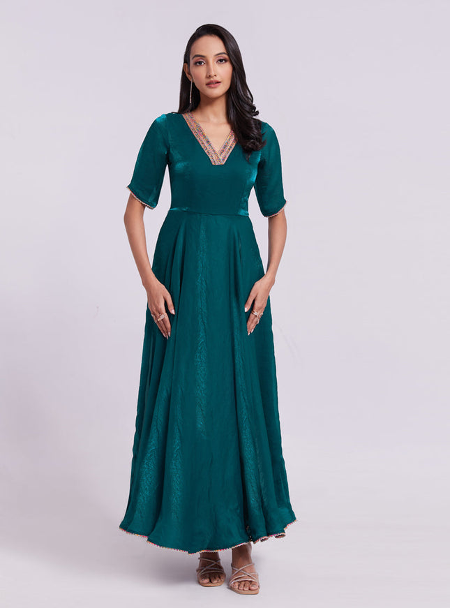 Morpich Pure Organza Gown for Party Wear