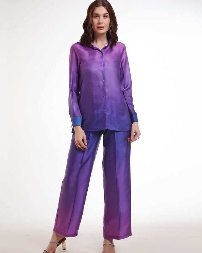 Multicolor Modal Satin Digital Print Co-Ord Set