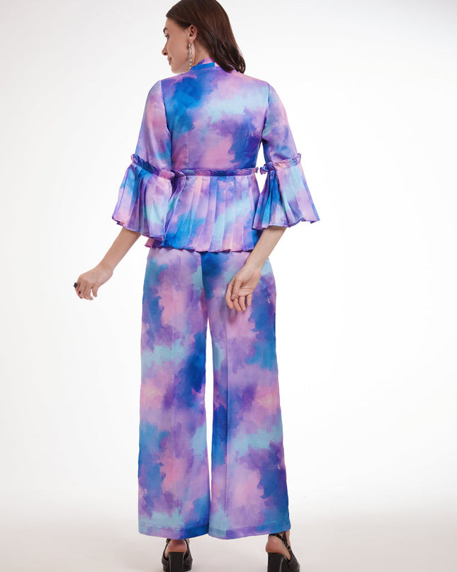 Multicolor Modal Satin Digital Print Co-Ord Set